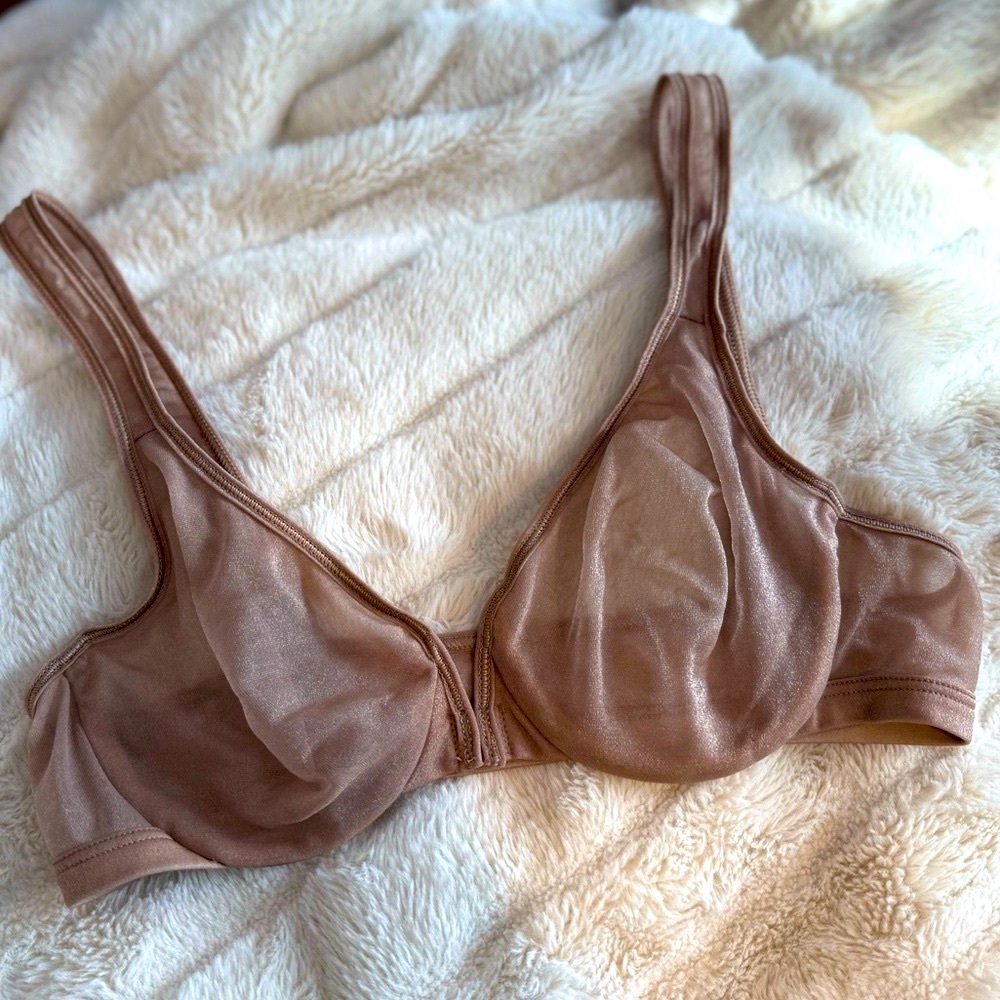 Mesh Front Closure Nude Bralette